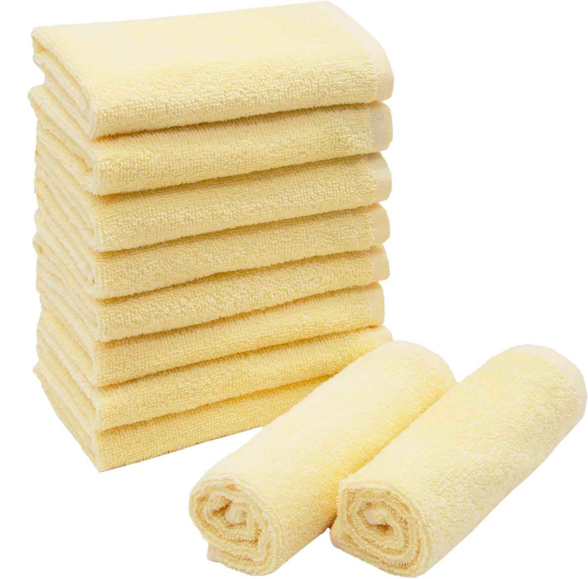 SEIFTÜCHER, 10er-Set, 30x30 cm, 100% Baumwolle, Gelb - Gelb, Textil (30/30cm) - Zollner