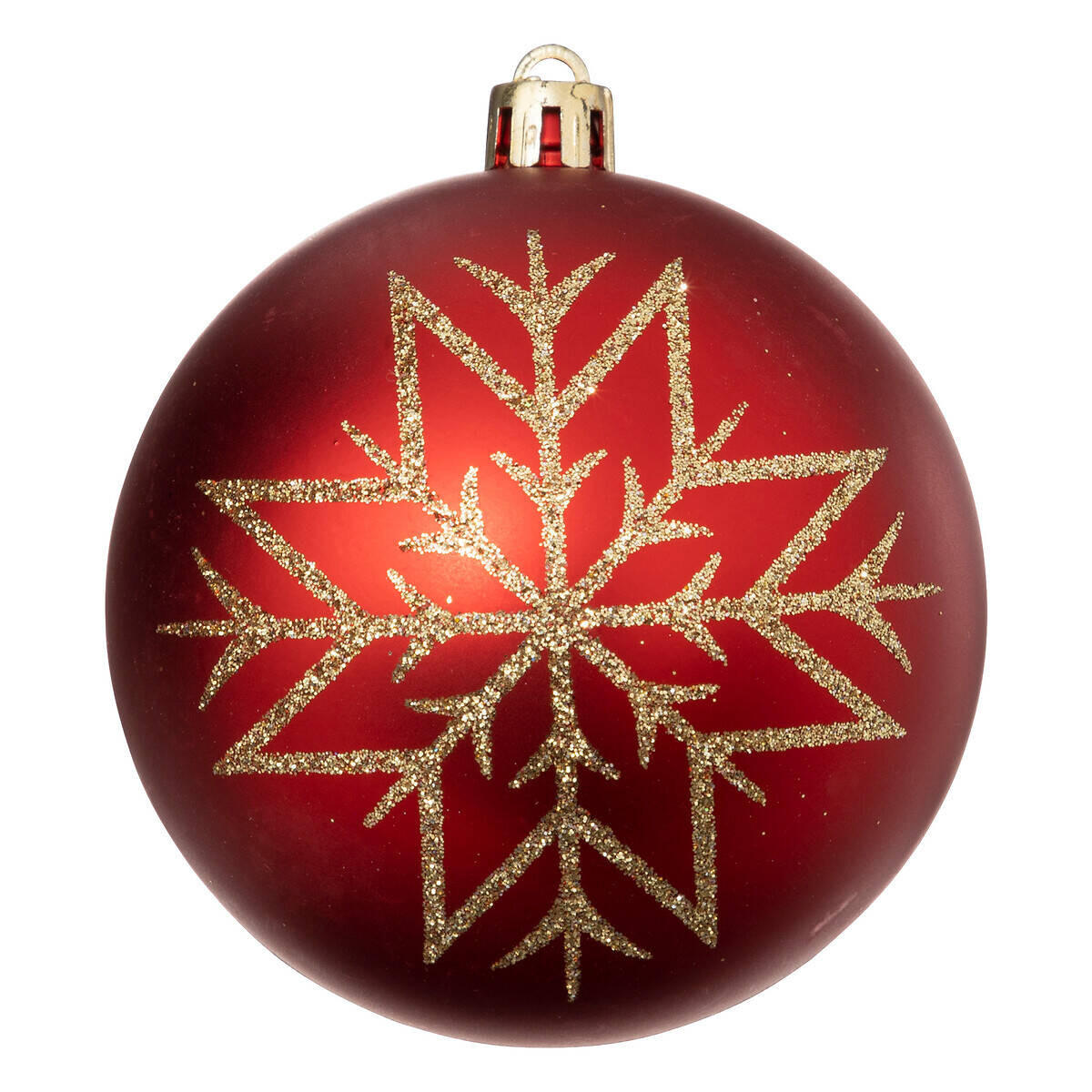 WEIHNACHTSKUGELN Goldverzierungen 8 cm - Rot, Kunststoff (8/9.2/8cm) - Atmosphera Createur d´interieur