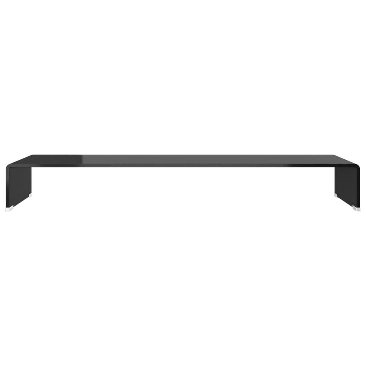 TV-TISCH/BILDSCHIRMERHÖHUNG Glas Schwarz 100/30/13 Cm - Schwarz, Glas (100/30/13cm) - vidaXL