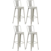 BARHOCKER 4 Metall Silber - Silberfarben, Metall (44/96/43cm) - CLP