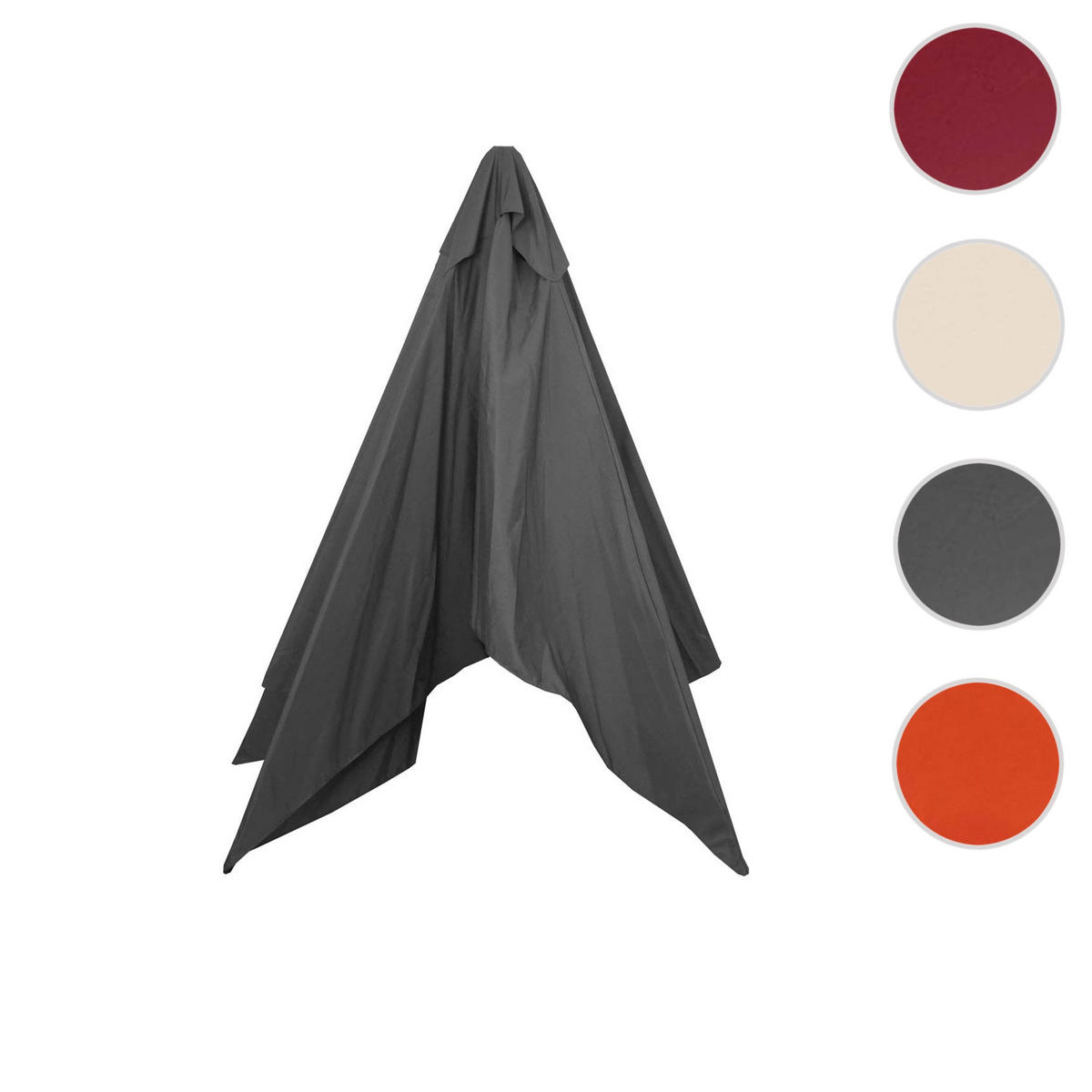 ERSATZ-BEZUG FÜR SCHIRM Anthrazit - Anthrazit, Textil (390/290cm) - MCW