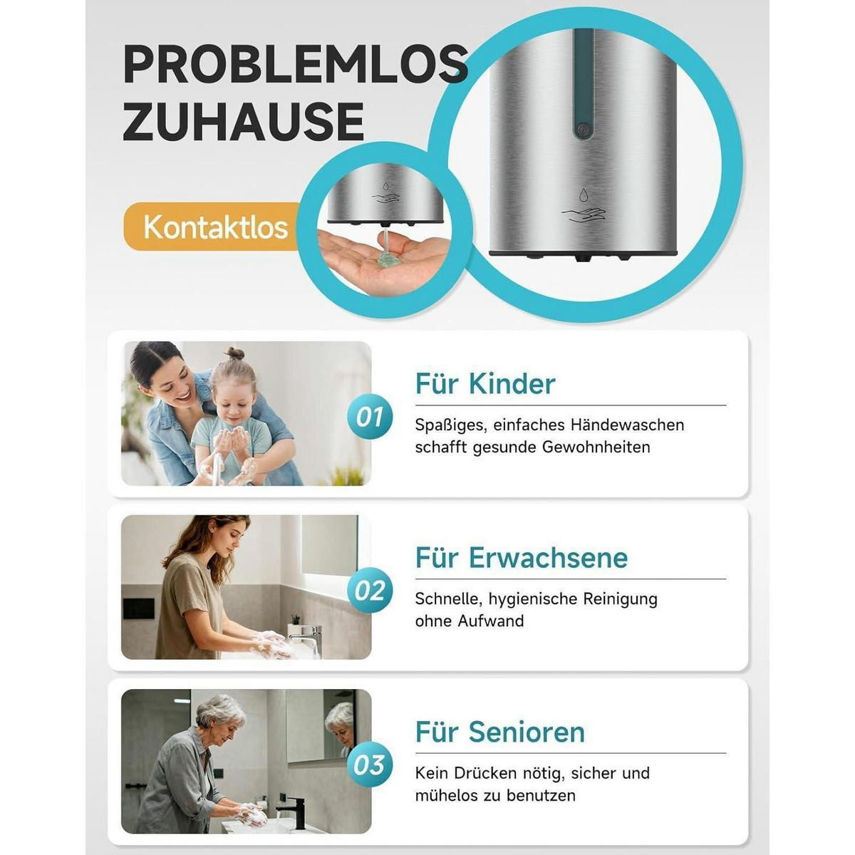 SEIFENSPENDER Wandmontage Edelstahl 750ml - Silberfarben, Metall (11/24/13cm)