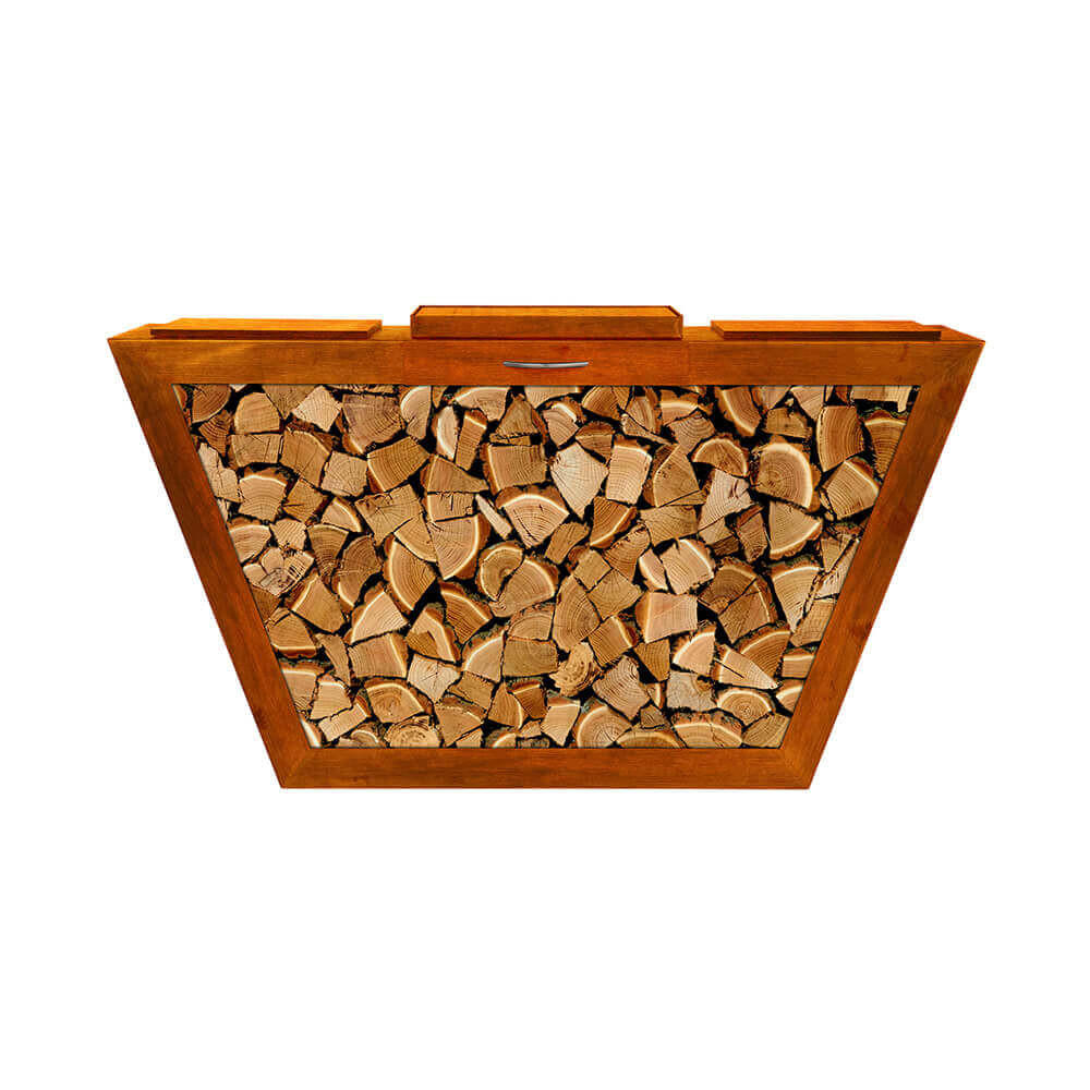HOLZLEGE PAULO - Orange, Metall (160/85/40cm) - Home Deluxe