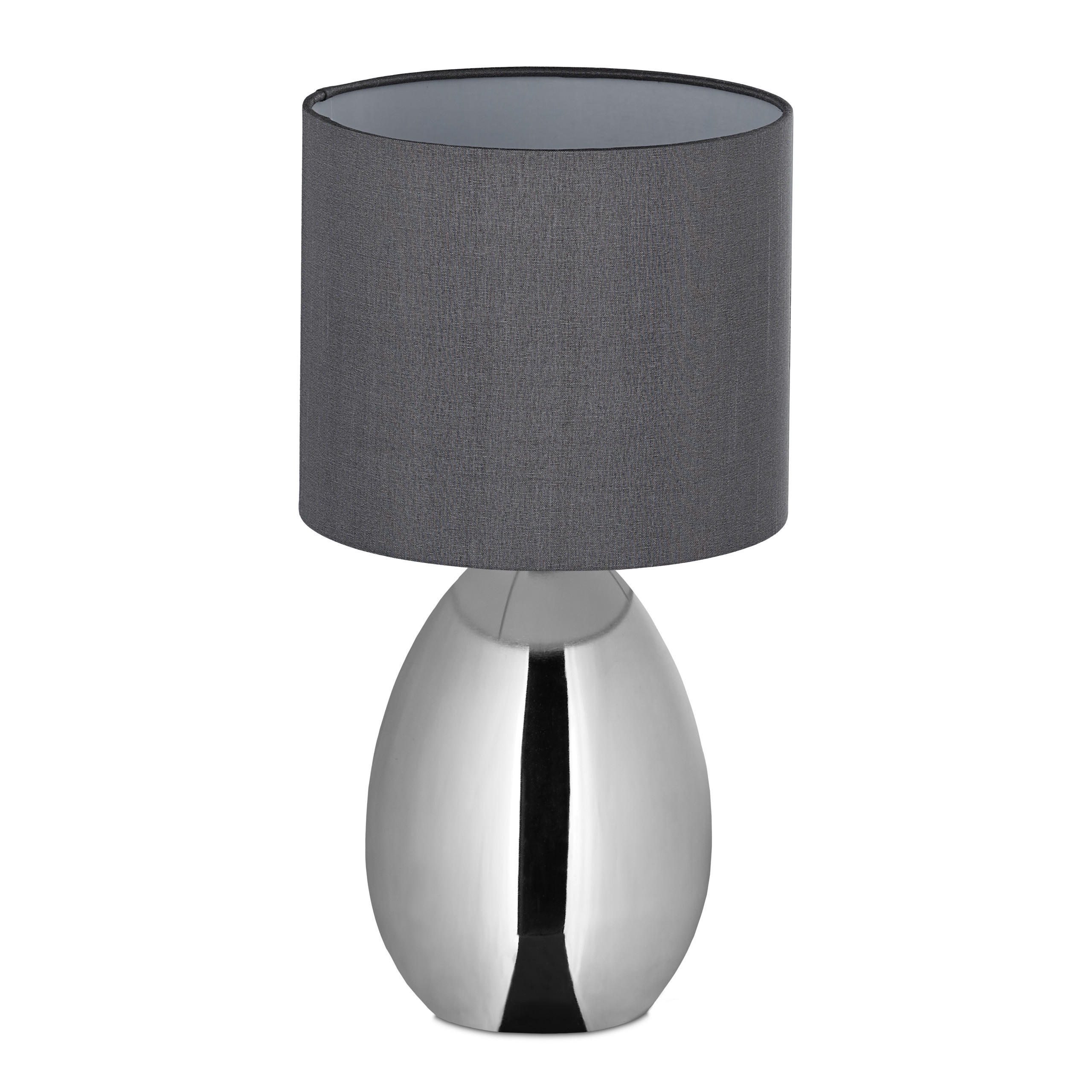 NACHTTISCHLAMPE - Multicolor, Kunststoff/Textil (18/18/34.5cm) - Relaxdays