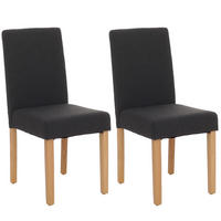 ESSZIMMERSTUHL Schwarz, Braun 2er-Set - Schwarz/Braun, Textil (43/90/56cm) - MCW