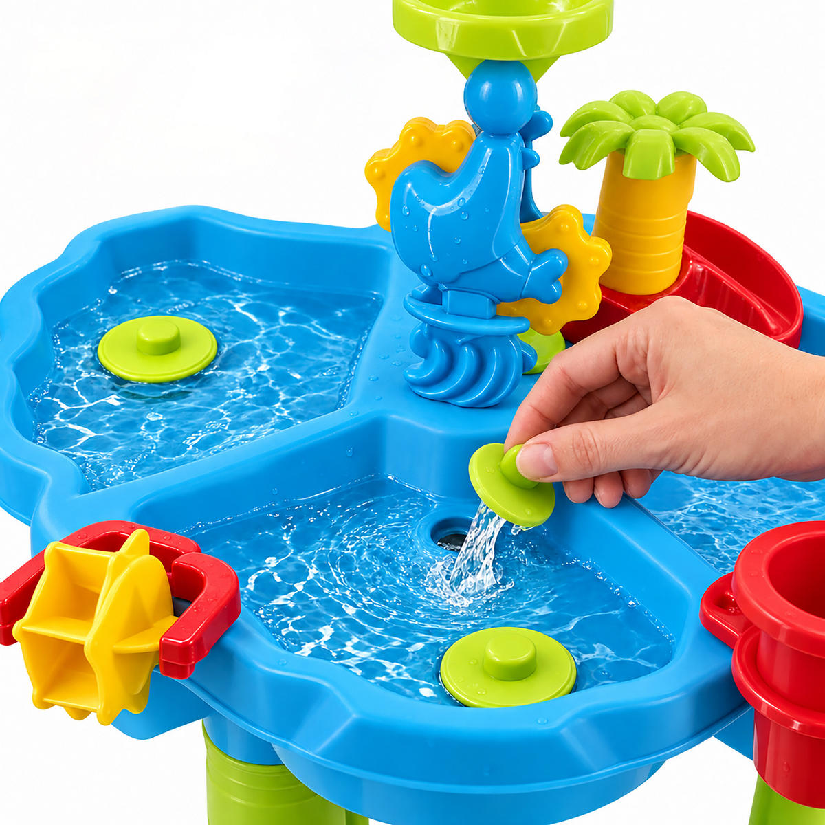 STŮL Vícebarevný dětský vodní herní se stoličkou - různobarevná, plast (60/60cm) - Relaxdays