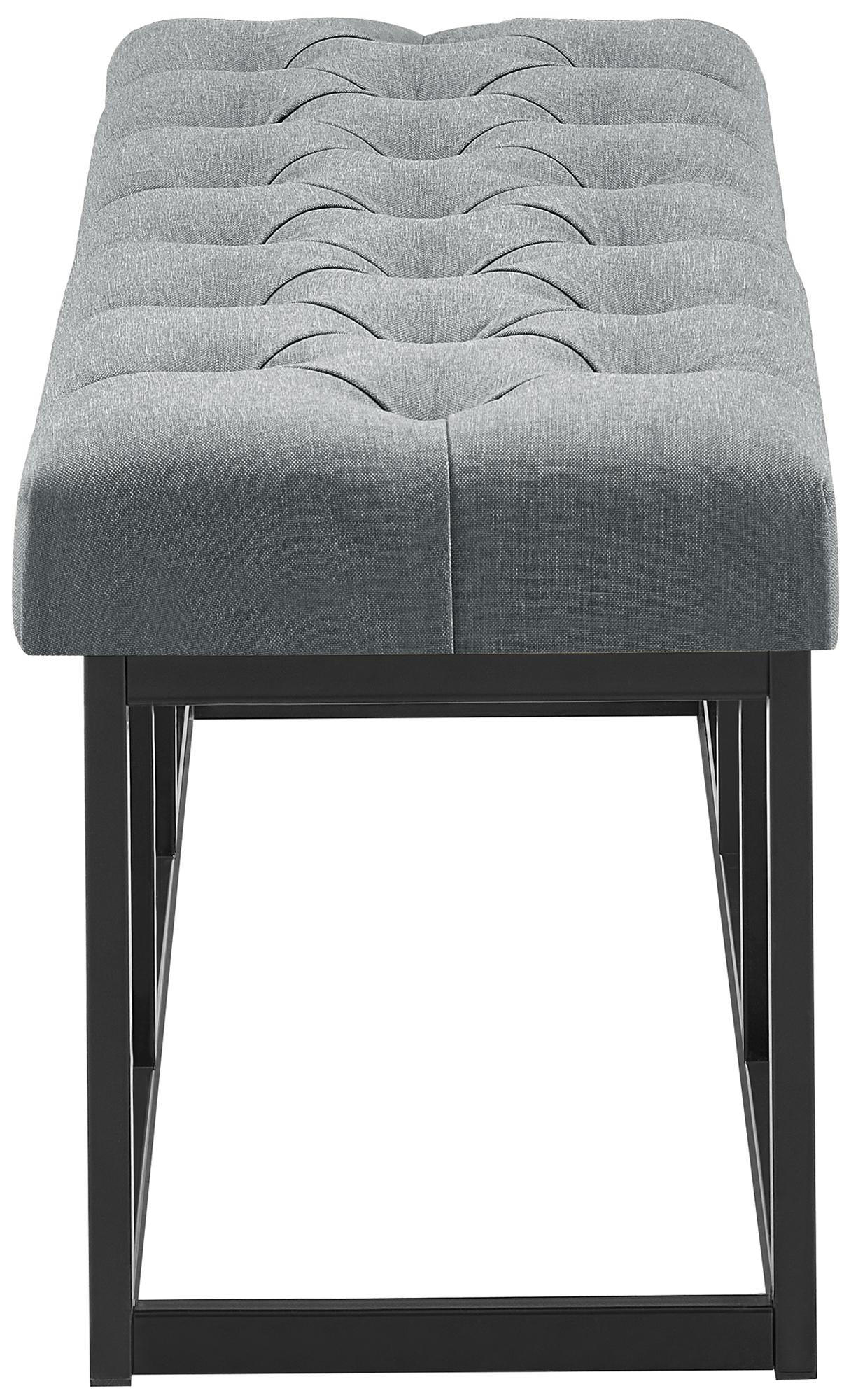 SITZBANK 100/38 cm Stoff Dunkelgrau - Dunkelgrau/Schwarz, Textil/Metall (100/46/38cm) - CLP