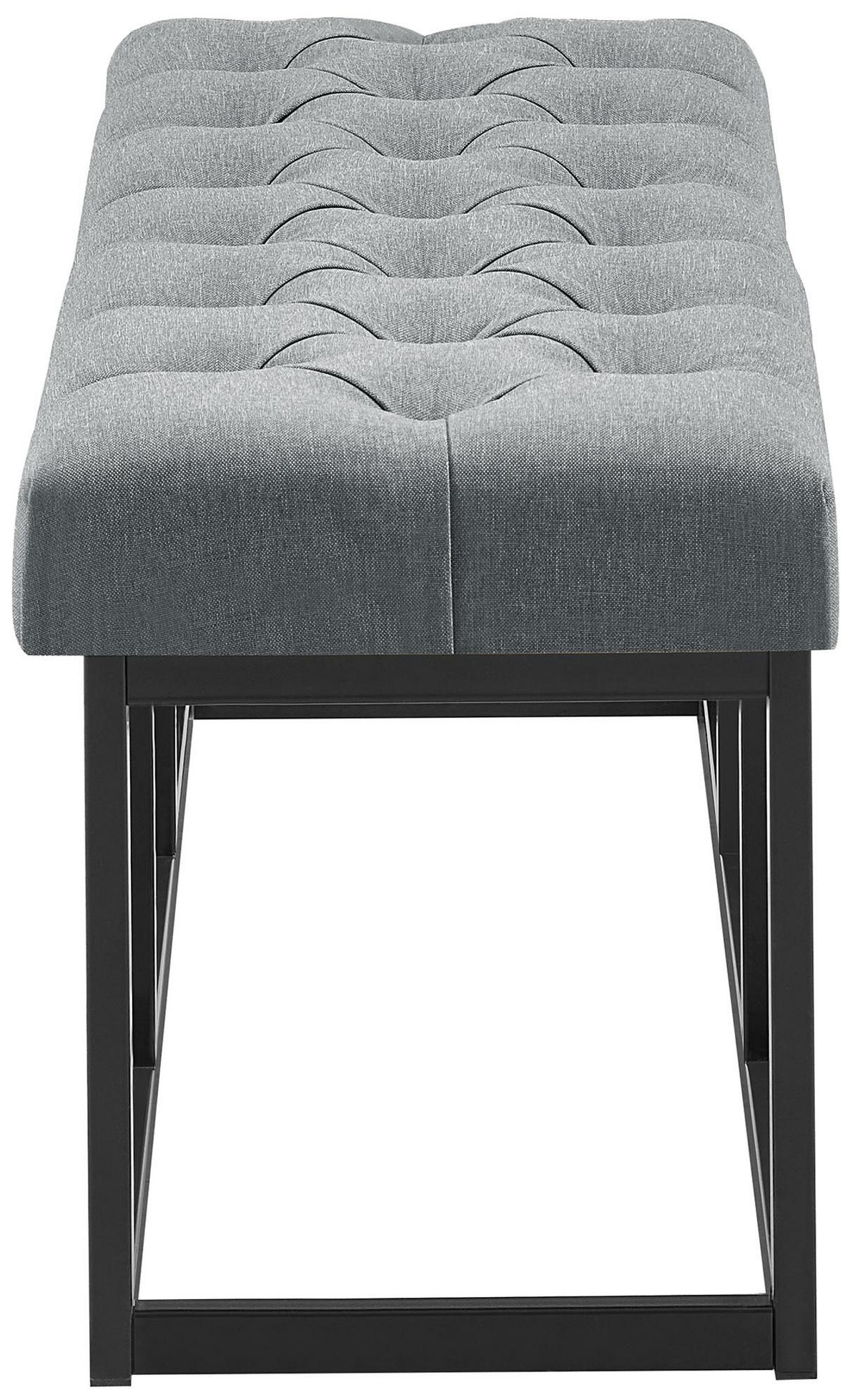 SITZBANK 100/38 cm Stoff Dunkelgrau - Dunkelgrau/Schwarz, Textil/Metall (100/46/38cm) - CLP