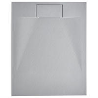 CĂDIȚĂ DE DUȘ 80/100/3 cm gri Azzurro - gri închis/gri, material plastic (100/3/80cm) - Beliani