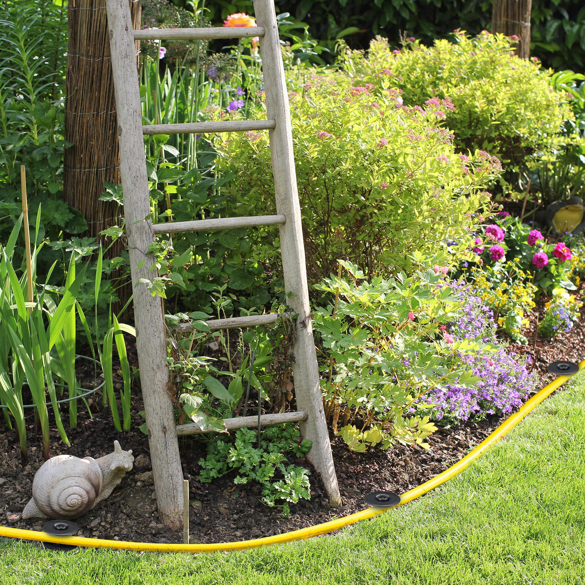 6XSCHLAUCHFÜHRUNG - Schwarz, Kunststoff (9/24/9cm) - Relaxdays