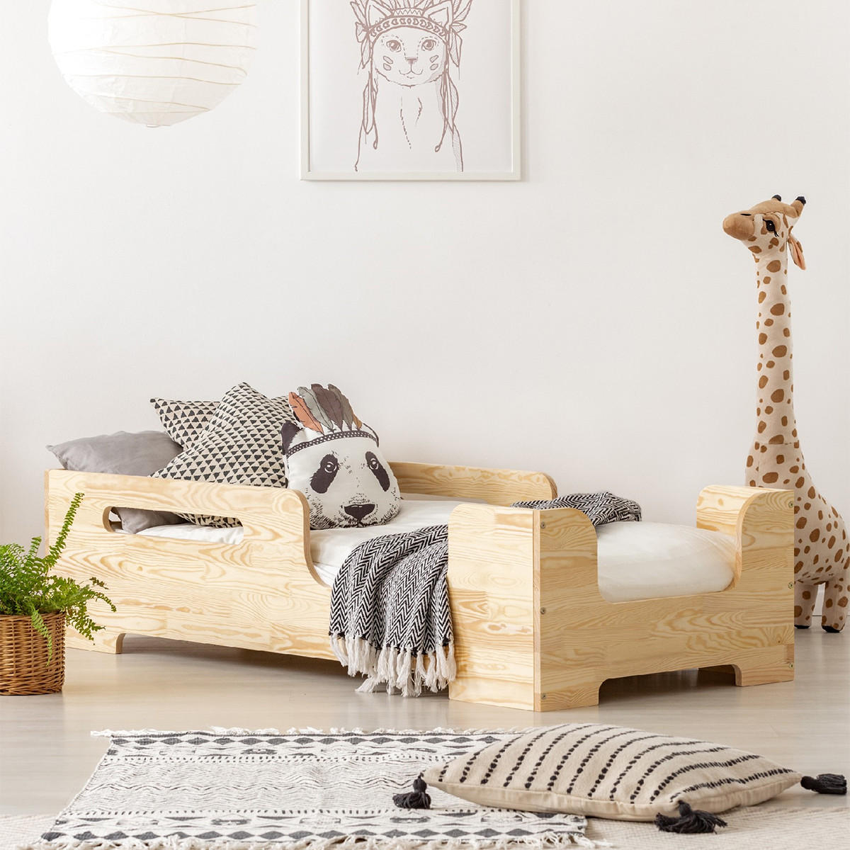 POSTEL 90/200 Lilian Přírodní dřevo - hnědá, dřevo (90/200cm) - Petits-meubles