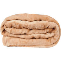 KUSCHELDECKE "Celina" Nougat 70x100 cm - Haselnussfarben, Textil (70/100cm)
