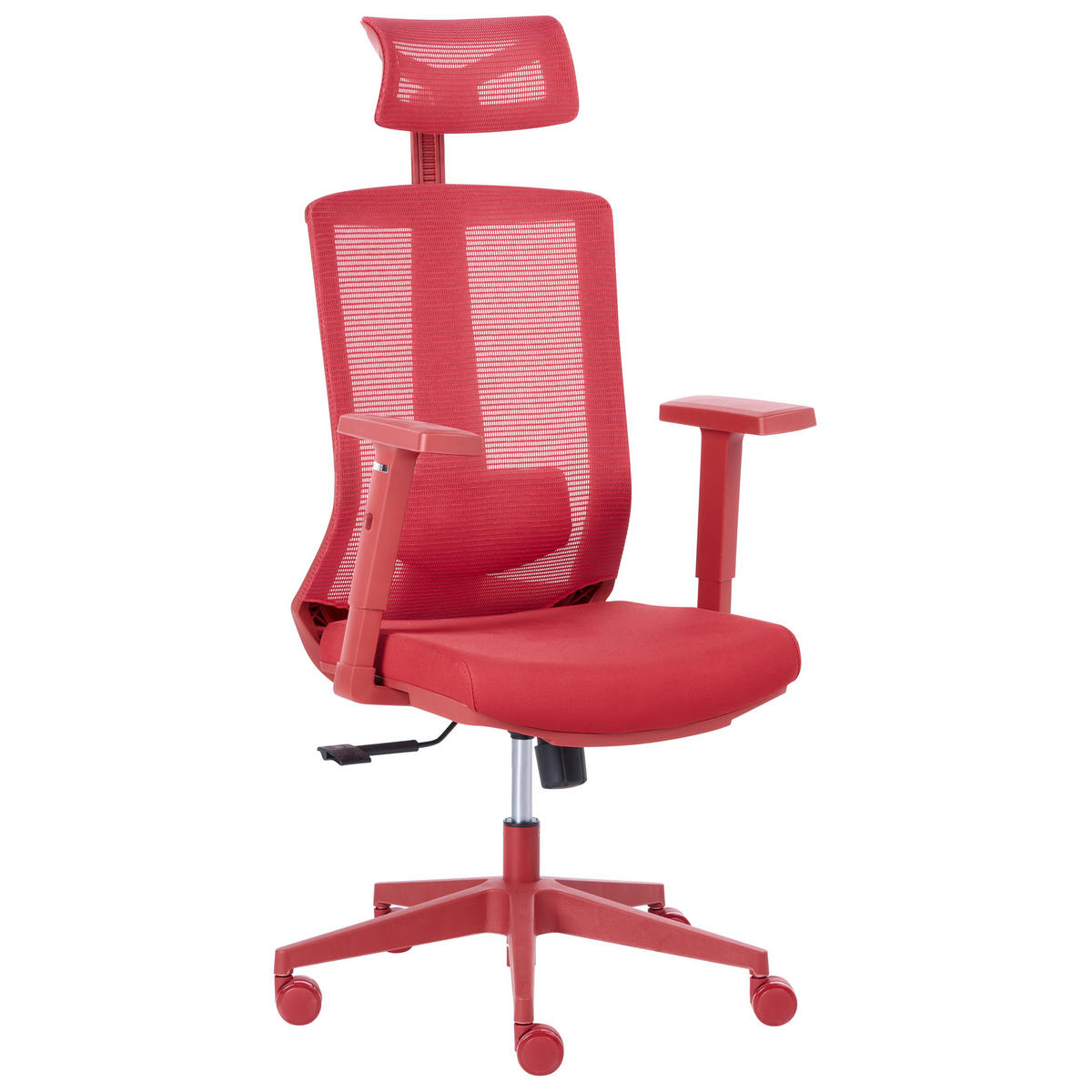 KANCELÁŘSKÁ ŽIDLE Látka Červená Enso - červená, textil (66/123/66cm) - Beliani
