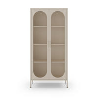 METALLVITRINE mit 2 Türen, Höhe 170 cm - Zio - Beige - Beige, Metall (80/170/40cm) - Drawer