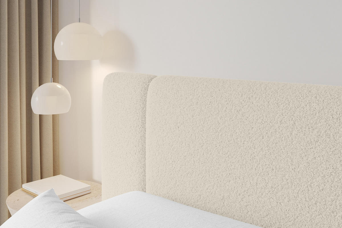 BOXBETT mit Matratze H4 - EVON Zanozek - 140x200 cm Beige - Kaschmir, Holzwerkstoff (140/200cm) - ALTDECOR