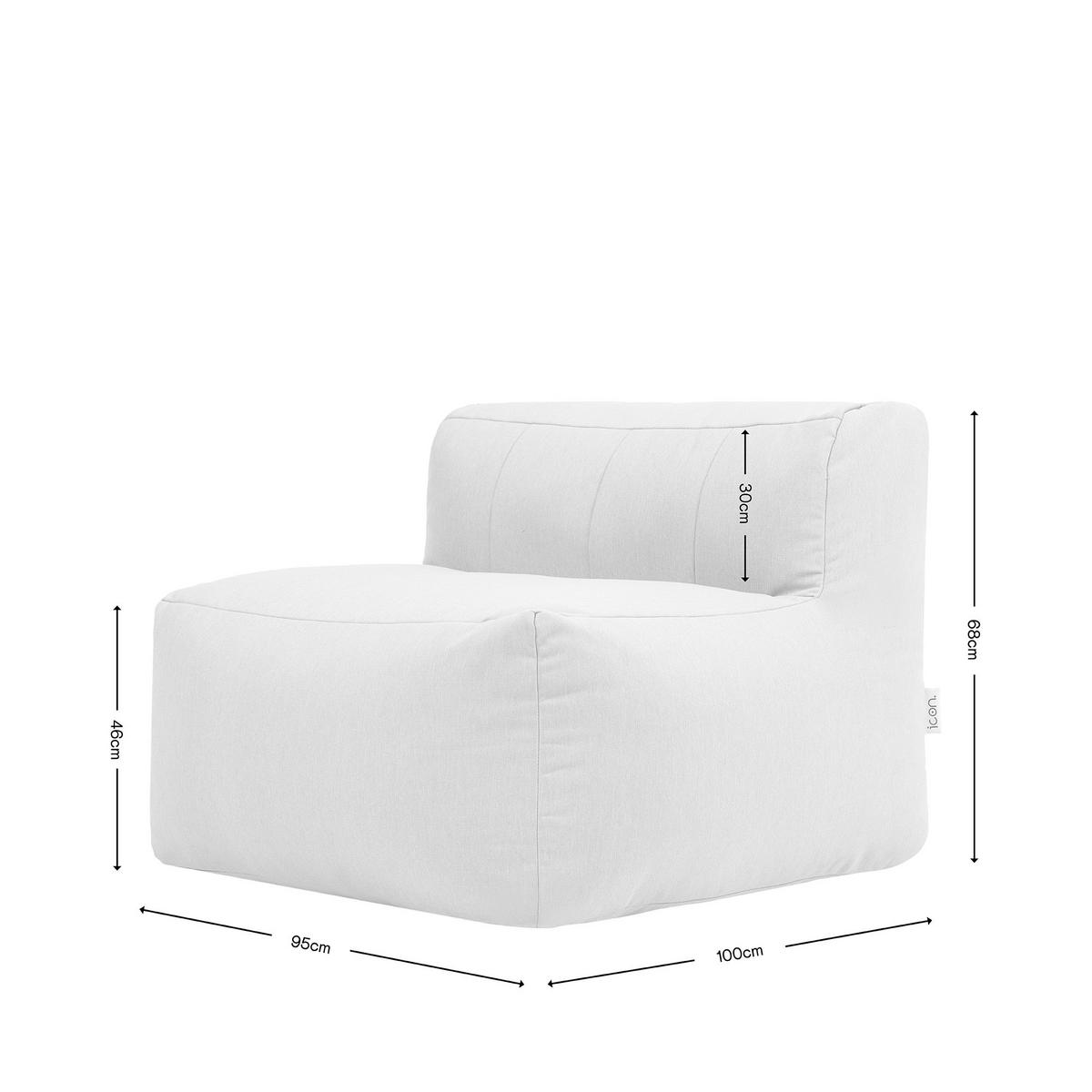 SITZSACK-SOFA Sessel - Beige, Textil (95/68/100cm) - icon