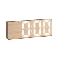 WECKER Bondone Flat LED - Braun - 16/6 cm - Braun, Kunststoff (16/6/16cm) - Karlsson