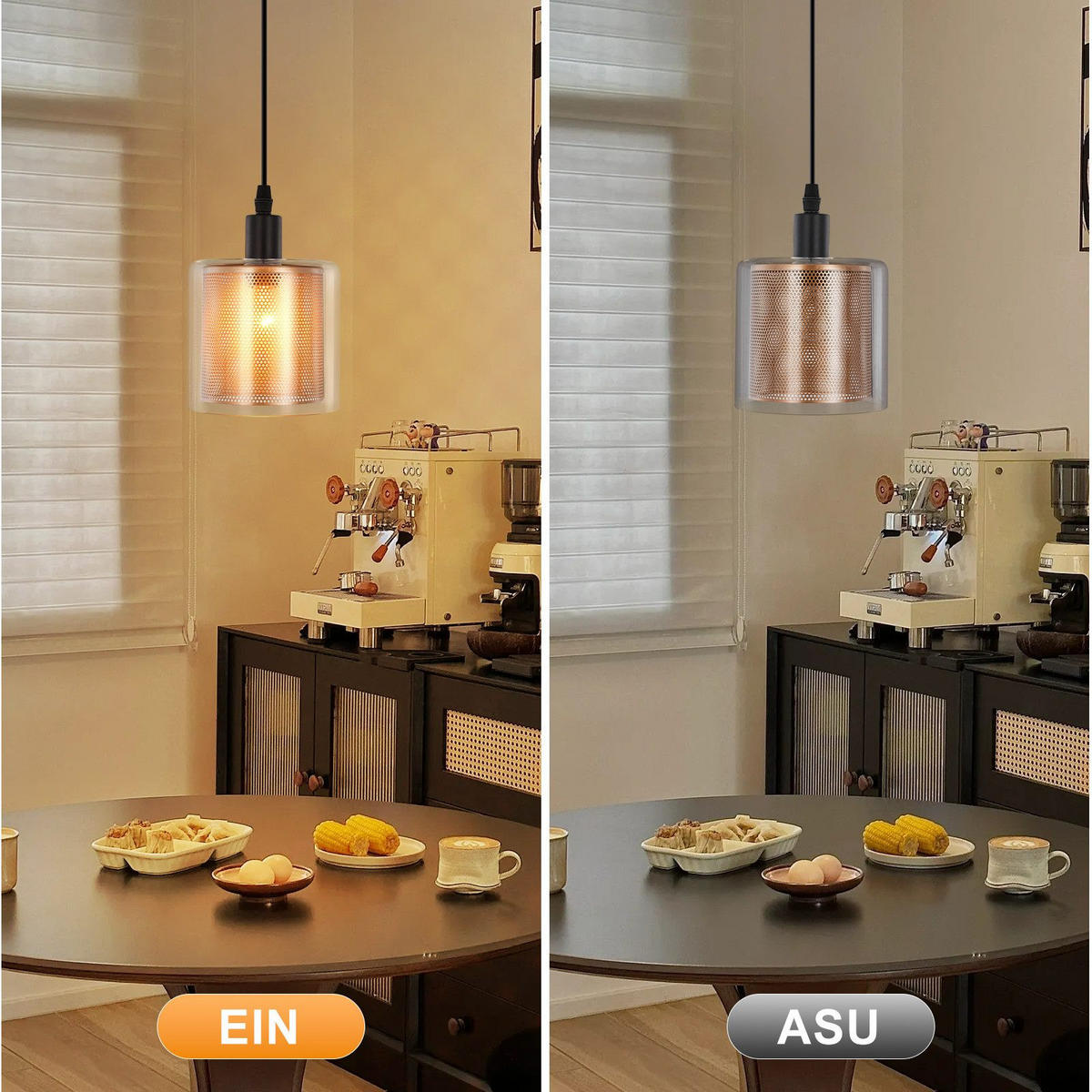 PENDELLEUCHTE BERRY Ⅲ 13/12/450 cm - Schwarz, Metall (13/12/450cm) - Nettlife