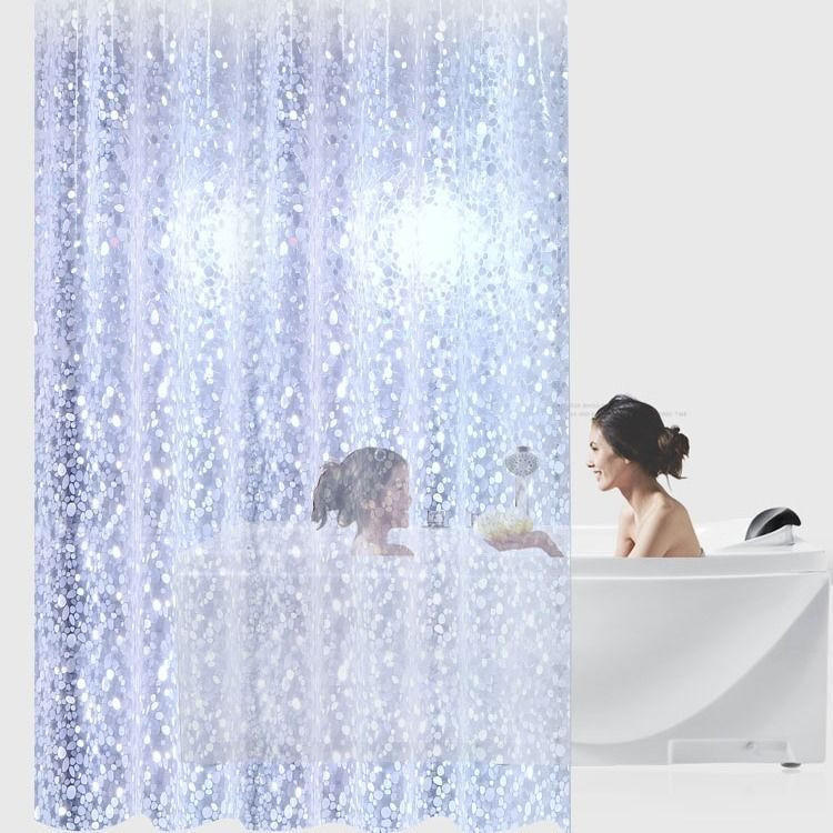 DUSCHVORHANG, transparent，180/180CM - Klar, Kunststoff (180/180cm)