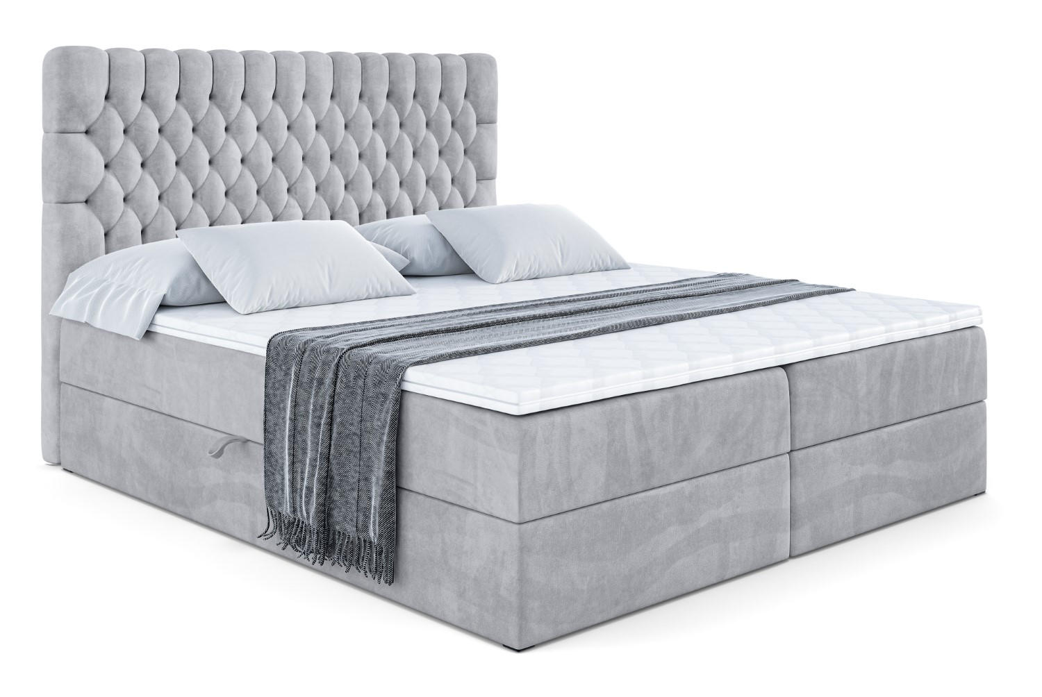 Altdecor Boxbett Hellgrau 120x200 cm