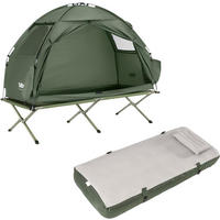 CAMPINGBETT mit Zelt und aufblasbarer Matratze OGS32-II - Ahornfarben, Fell (193/86cm) - SoBuy