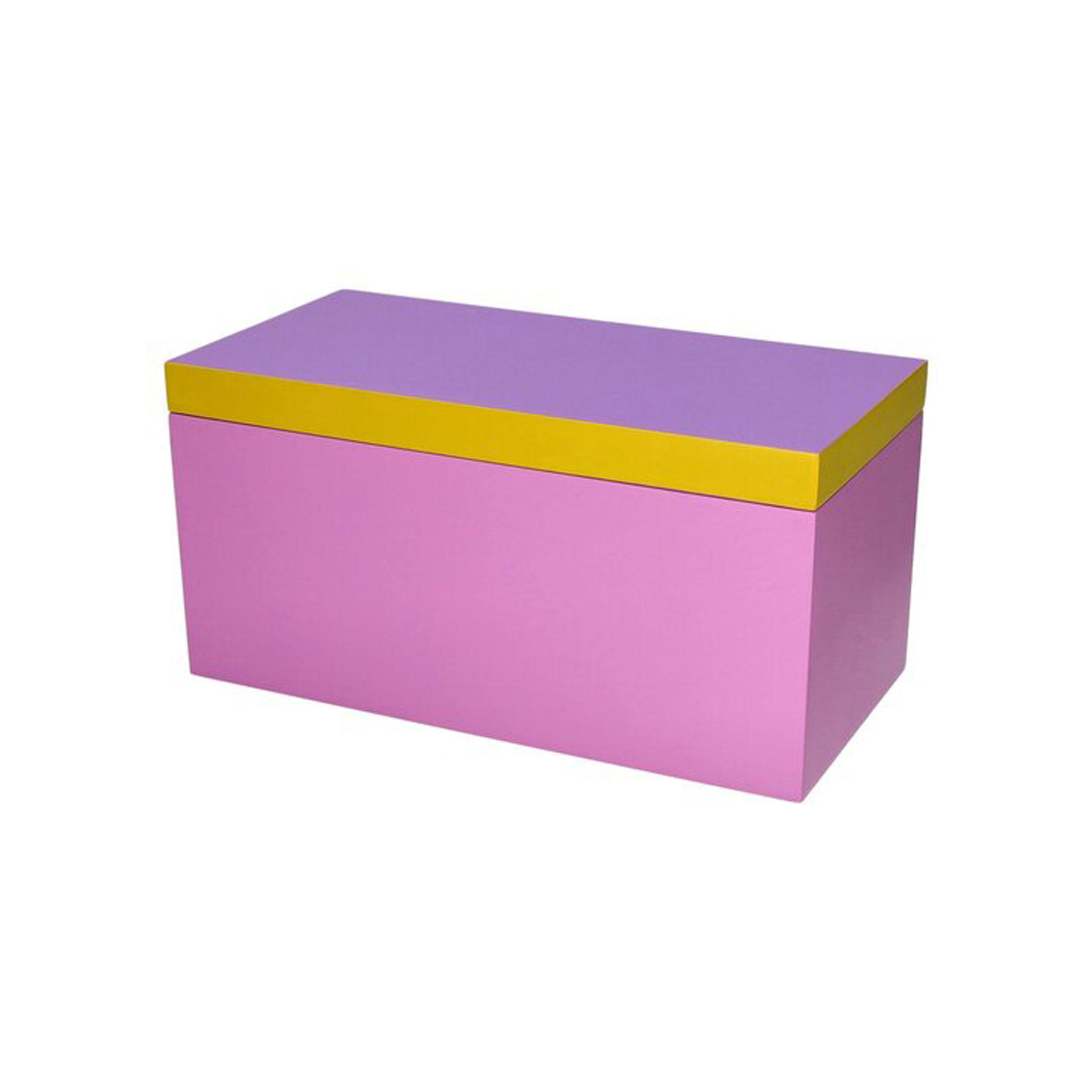 AUFBEWAHRUNGSBOX Neo M, MDF, Lila / Gelb / Rosa, 26 x 13 cm - Lila, Holzwerkstoff (14.5/26/14.5cm) - Gift Company