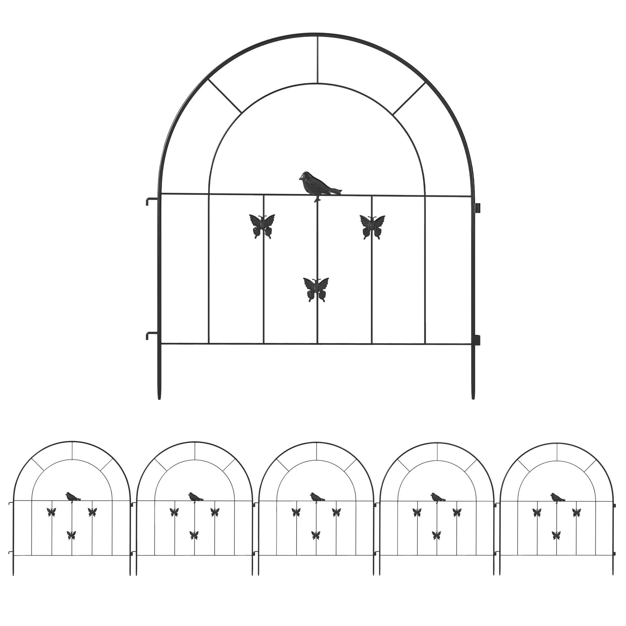 ComfortXL Gartenzaun Schwarz 1x70 cm