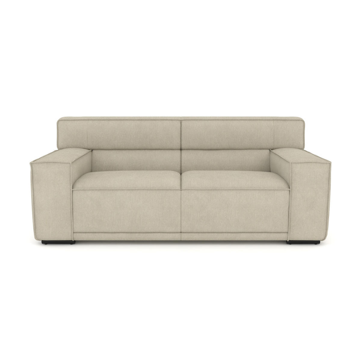 2,5-SITZER Umea Cord Beige 194/106/78 cm - Naturfarben, Kunststoff/Textil (194/78/106cm) - foamnova