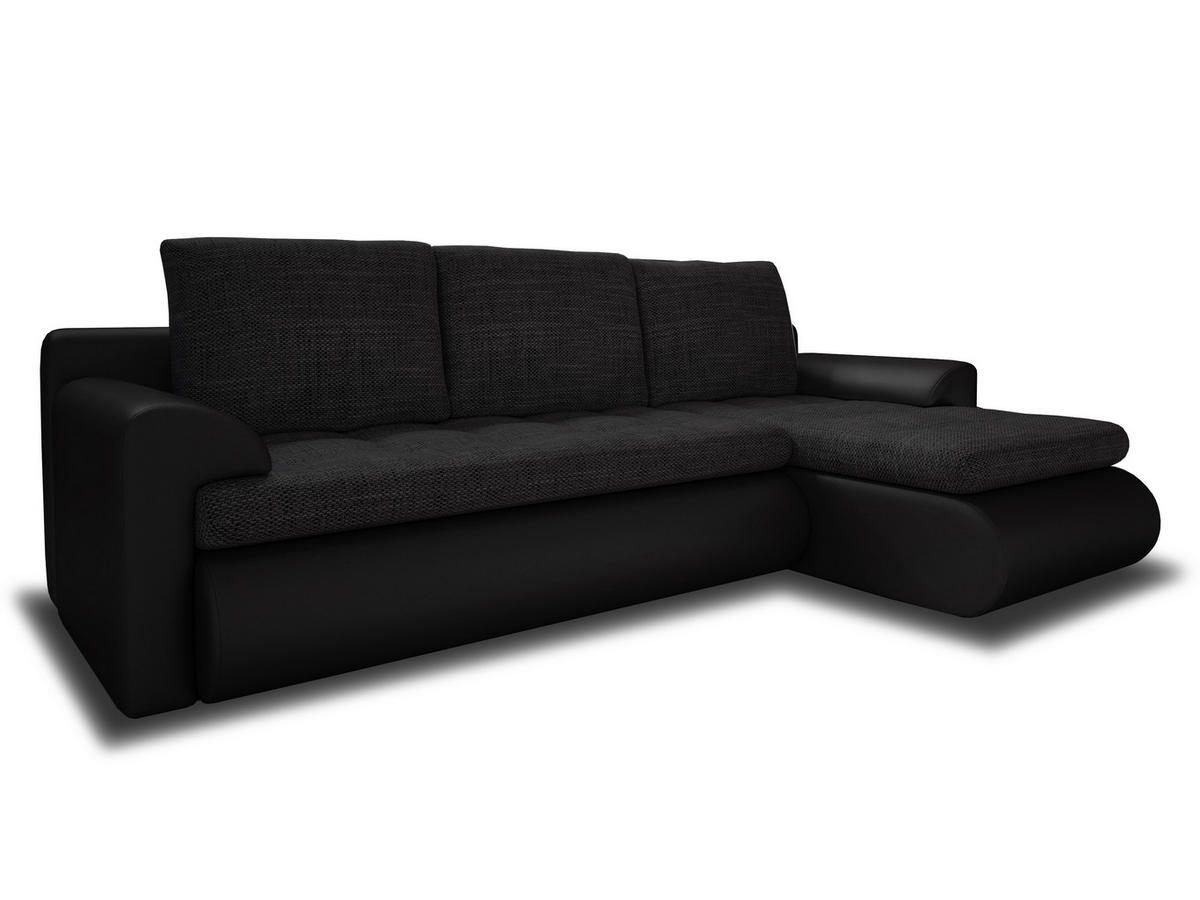 ECKSOFA Santi, Seite: Rechts - Schwarz, Holz/Textil (226/152cm) - Sofnet