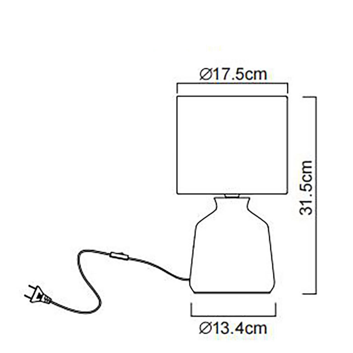 TISCHLEUCHTE Keramik Textil Beige - Beige, Textil (17.5/17.5/31.5cm) - Globo Lighting