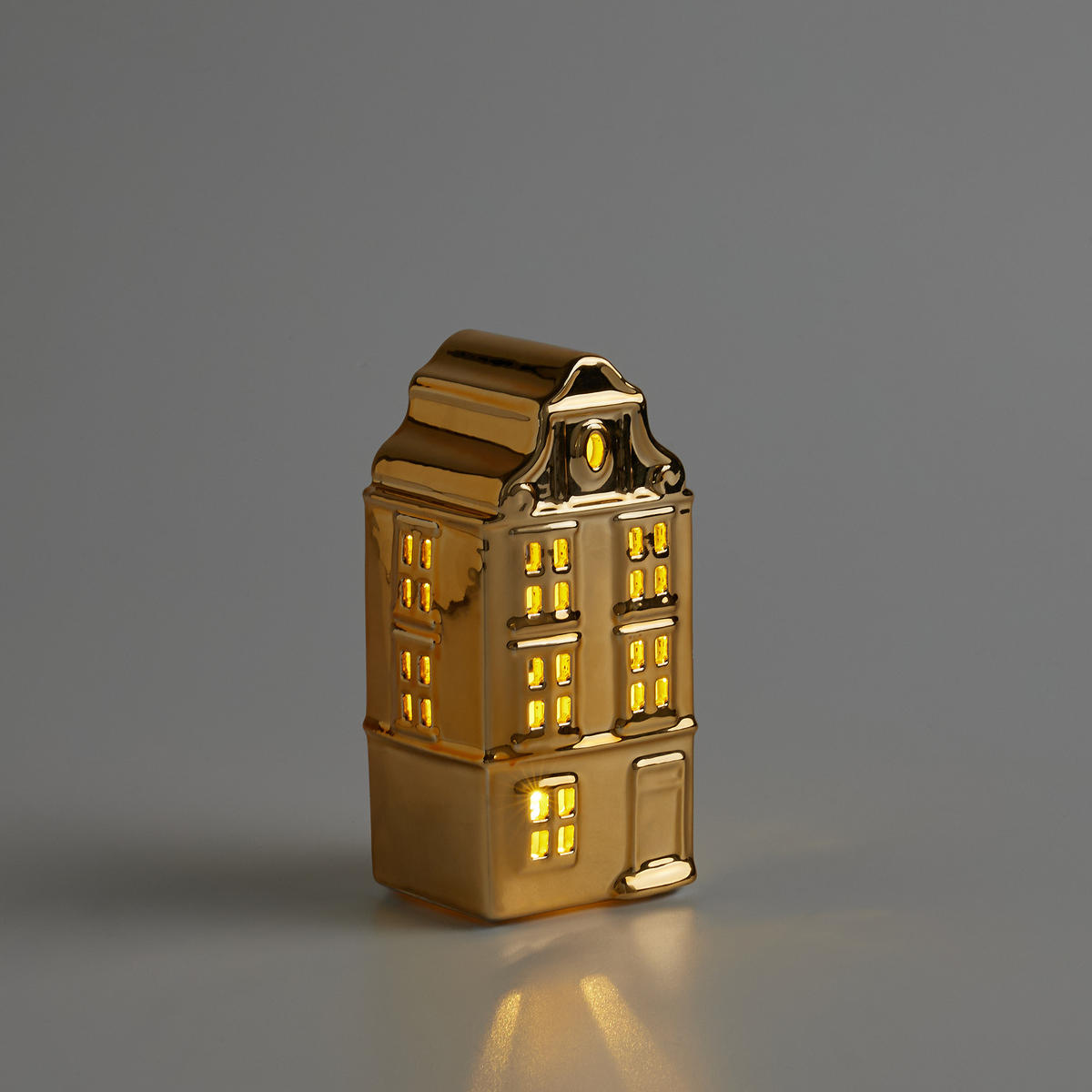 LEDFIGUR Tarik, Gold, 15x6x7 cm, Dekorative Weihnachtsdeko - Goldfarben, Keramik (6/15/7cm) - home&you