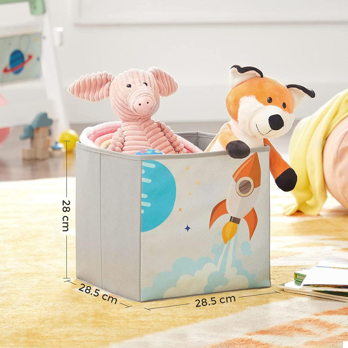 KINDERREGAL mit Buchablage und 2 Aufbewahrungsboxen - Weiß, Holzwerkstoff (30/100/93cm) - Calicosy