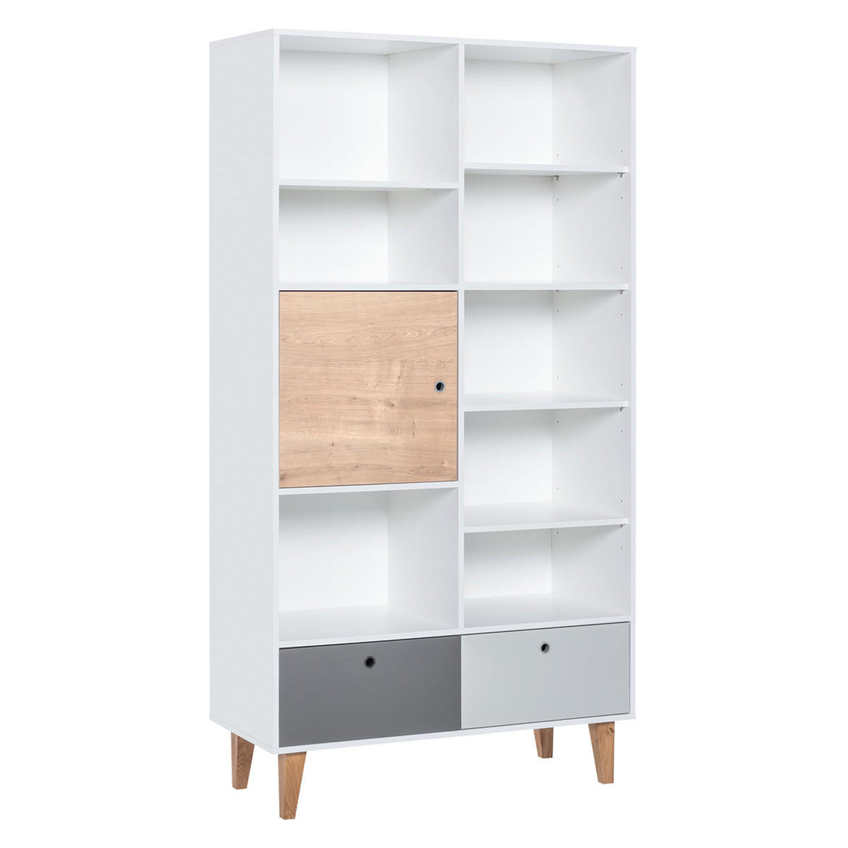 KNIHOVNA dřevo - hnědá, kompozitní dřevo (45/201.5/105cm) - Petits-meubles