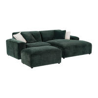 SOFA - 5 Personen - samt - tannengrün Tirono - Waldgrün, Kunststoff/Textil (99/80/66cm) - Vente-Unique