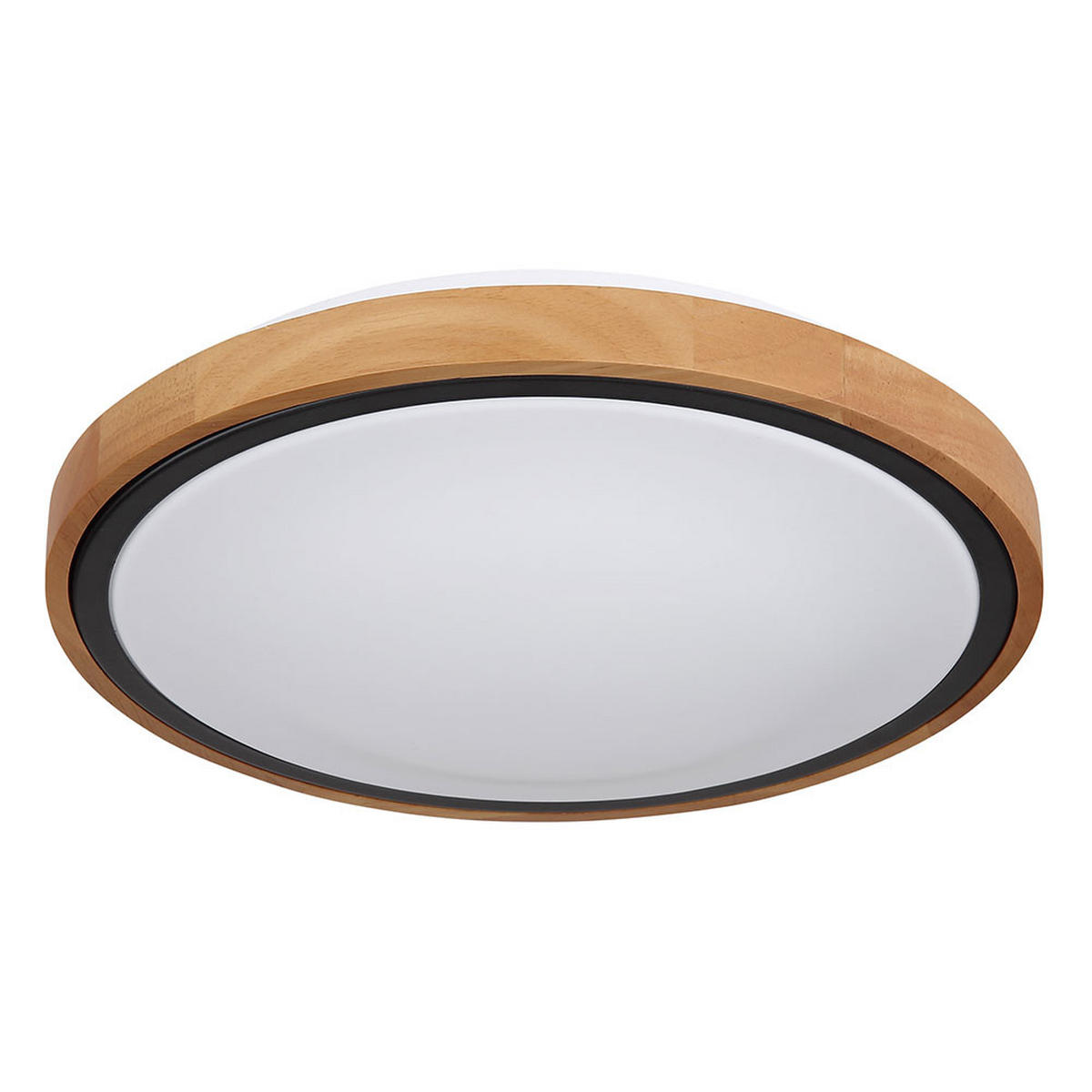 LED DECKENLEUCHTE Metall Braun Holzoptik - Braun, Holz (30.7/30.7/9cm) - Globo Lighting