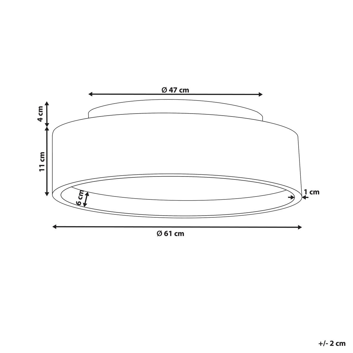 DECKENLEUCHTE Dawei 61/61/15 cm - Braun, Metall (61/61/15cm) - Beliani