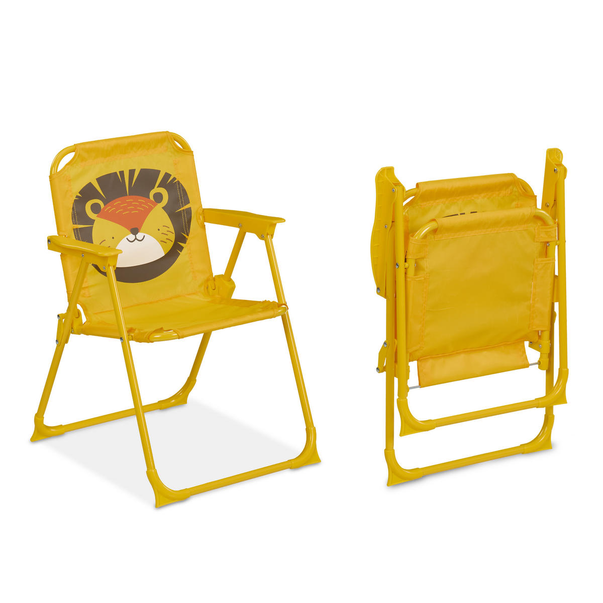 CAMPING-KINDERSITZGRUPPE - Gelb, Kunststoff/Textil - Relaxdays