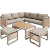 GARTEN LOUNGESESSEL SET Beige - Beige, Metall - ComfortXL