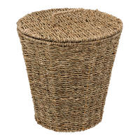 WÄSCHEKORB Schilf Basketry, Schilfrohr, Metall, Braun, 9 Liter - Braun, Naturmaterialien (26.5/26.5/27cm) - 5five Simply Smart