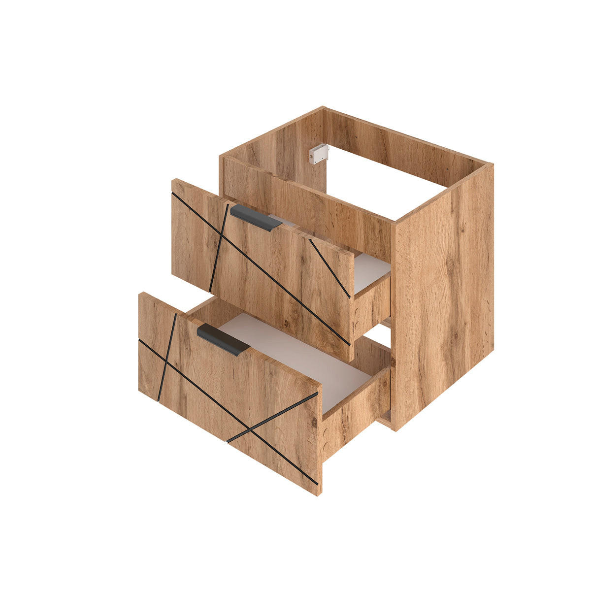 BADMÖBEL 60cm Teren 2er-Set Holz - Braun, Holzwerkstoff (60/50/45.8cm) - Petits-meubles