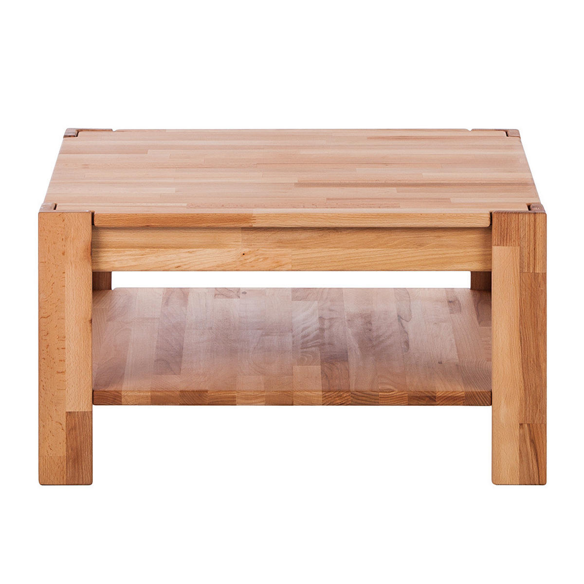 COUCHTISCH - Kernbuche Massiv - Kernbuche, Holz (70/70/38cm) - home24