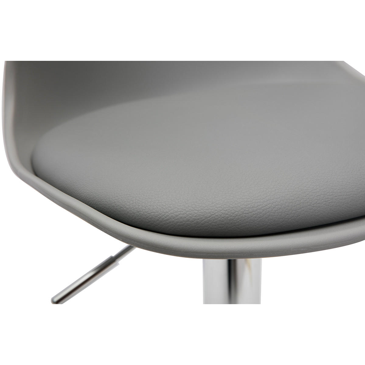 BARHOCKER Hellgrau (2er-Set) STEEVY - Hellgrau, Kunststoff (40/102/38.5cm) - Miliboo