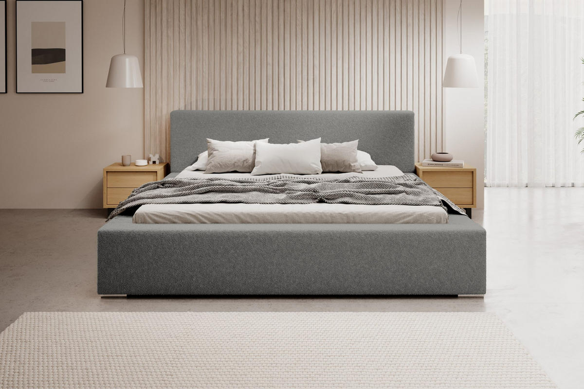 POLSTERBETT Jenne 160x200 cm, Anthrazit - Anthrazit, Textil (160/200cm) - Fedve