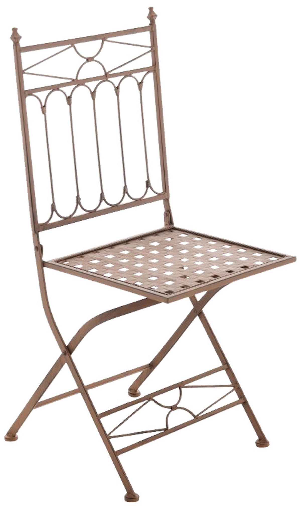 KLAPPSTUHL Asiri - 2er Set - antik braun - Braun, Metall (40/43/95cm) - TPFLiving