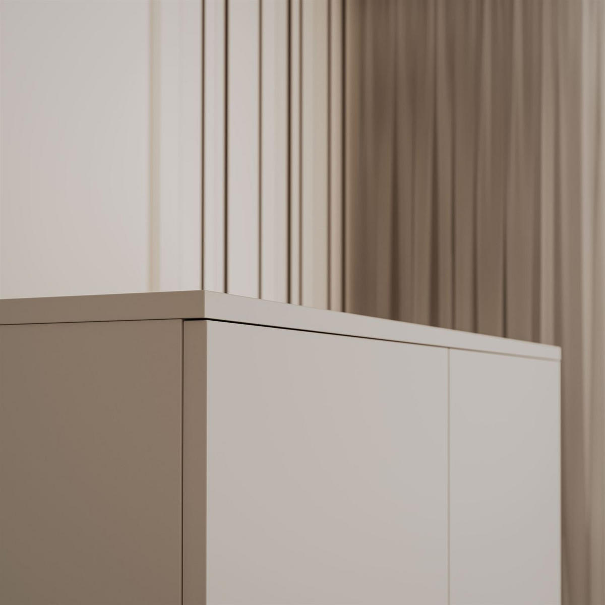 SCHRANK HANA SS-90 Kaschmir - Kaschmir, Holzwerkstoff (90/180/50cm) - Lookway