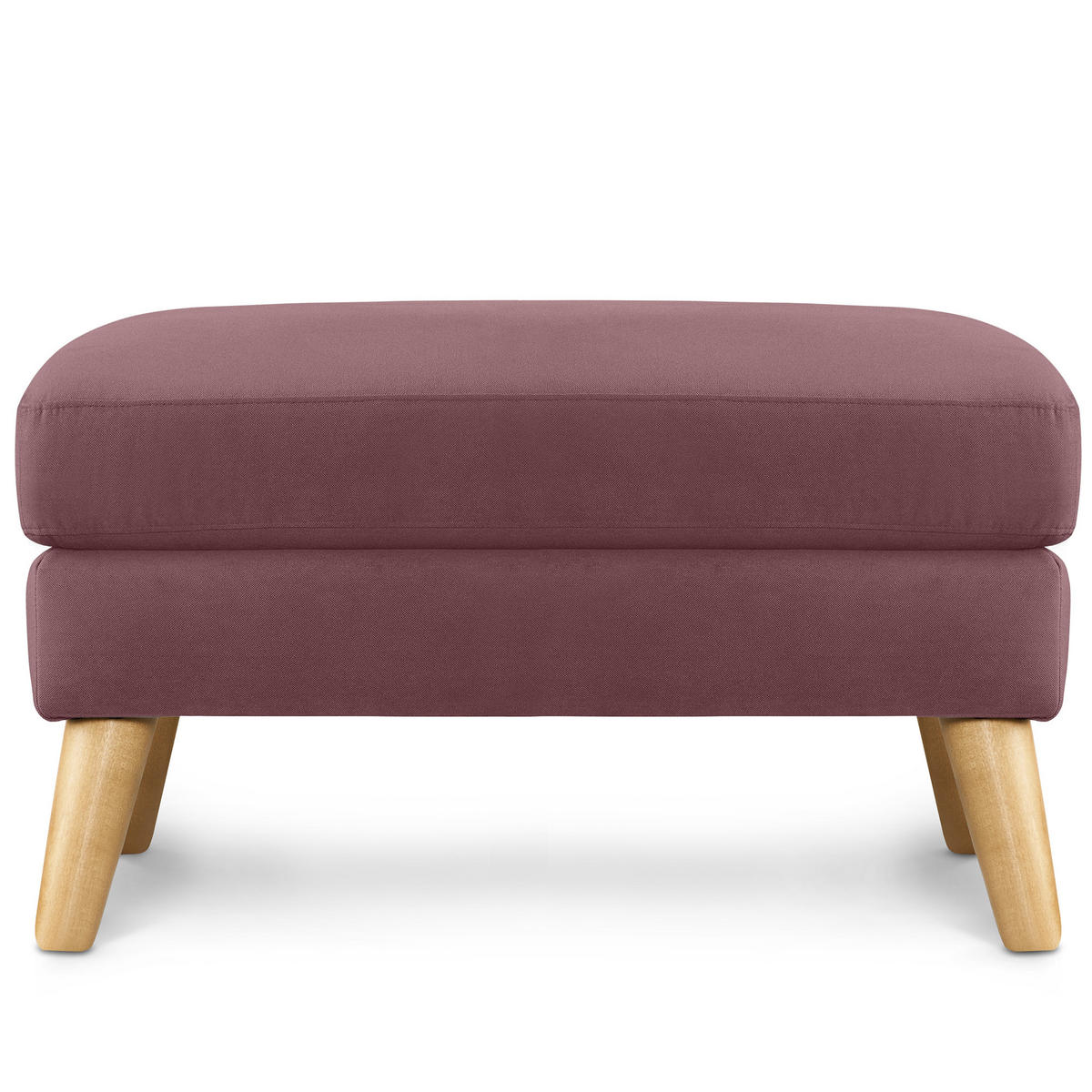 SITZHOCKER TAGIO Pouffe, rosa - Koralle/Braun, Buchenholz/Textil (65/46/80cm) - KONSIMO®