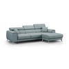 ECKSOFA RECHTS Fusion - Hellblau, Textil (260/102cm) - Divani.store