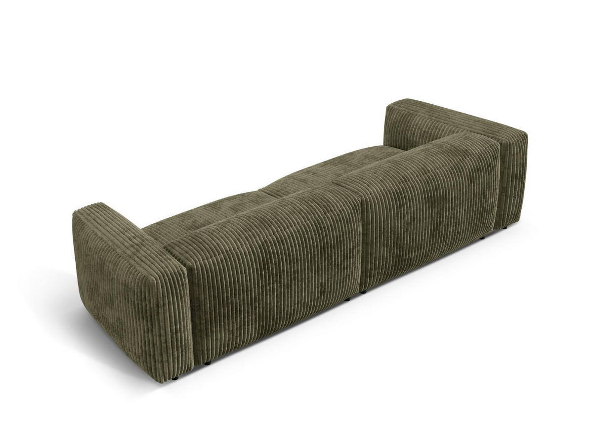 MODULARES-SOFA Martina aus Cord Moosgrün 4 Sitzplätze - Salbeigrün, Textil (320/75/106cm) - Micadoni