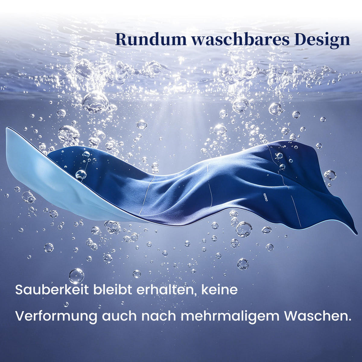 SOMMERDECKE 140x200 cm Blau kühlend antibakteriell leicht atmungsaktiv wendbar OEKO-TEX® - Blau, Textil (140/200cm) - CHICASA