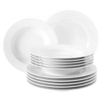 TAFELSERVICE Rondo Liane Weiß weiß 12er Set - Weiß, Keramik (32.3/23.5/32.3cm) - Seltmann Weiden
